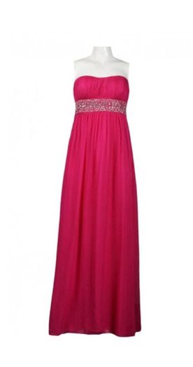 Evening dress/Debs dress strapless in fuschia, size 12
