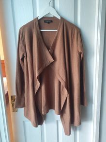 JAEGER Draped Wool Cardigan
