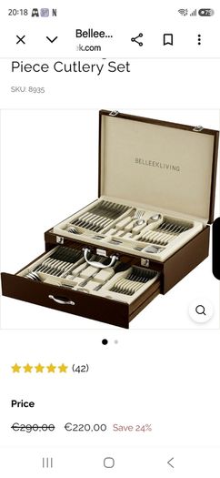 belleek living 72 pce cutlery set