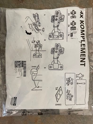 4 IKEA Komplement Hinges
