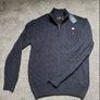 Navy Ralph Lauren Cable Knit Quarter Zip - Size L Men Image 2