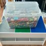Lego building table and blocks. Image 2