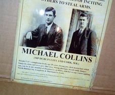 Michael Collins reward poster tin metal sign ( POST COST INCLUDED )