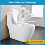 Toilet Seat Soft Close - Universal White Oval Quick Release Plastic Toulet Seat with Adjustable Fixing for Easy Cleaning, Heavy Duty Standard Bathroom WC Pan &Bowl Loo Cover 44.7 x 37.2 cm Image 5
