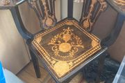 Antique pokerwork corner chair