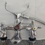 Retro bath mixer with handheld shower head. Image 3