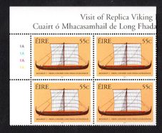 2007 Ireland Ireland's Viking Heritage Commemorative Stamp Plate Block 1A1A1A1A Mint Never Hinged (MNH)