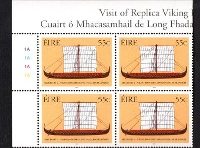 2007 Ireland Ireland's Viking Heritage Commemorative Stamp Plate Block 1A1A1A1A Mint Never Hinged (MNH)