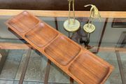 Long Mid Century Moder Genuine Antique Danish Design Handcrafted Wooden Tray