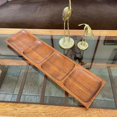Long Mid Century Moder Genuine Antique Danish Design Handcrafted Wooden Tray