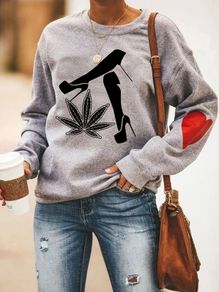 weed heels sweatshirt