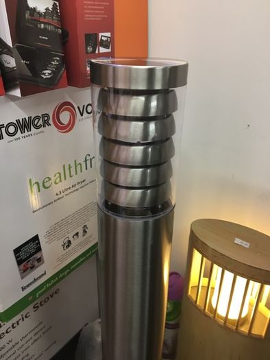 Garden Lights 80 cm High Stainless Steel Post Bollard Light