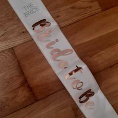 'Bride to be' sash