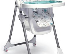 Adjustable Highchair, Reclines, Foldable with Removable Tray, Happy Planet