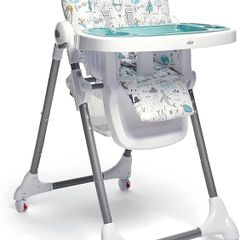Adjustable Highchair, Reclines, Foldable with Removable Tray, Happy Planet
