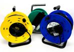 Extension Lead Cable Reel 25m 240V 13A, 2-4 Sockets, Heavy Duty Power Cord