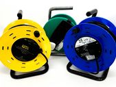 Extension Lead Cable Reel 25m 240V 13A, 2-4 Sockets, Heavy Duty Power Cord
