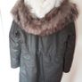 Wax Parka Coat - Removable collar - Khaki - UK 8 - BNWT RRP 100 Image 3