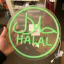 HALAL Neon Light Sign Take Away Foods Meats Shop Image 3
