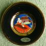 3 x 24KT Gold trim Blue Porcelain Seoul Korea Plates Image 3