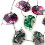 Vintage Italian Art glass leaf Costume necklace Image 8