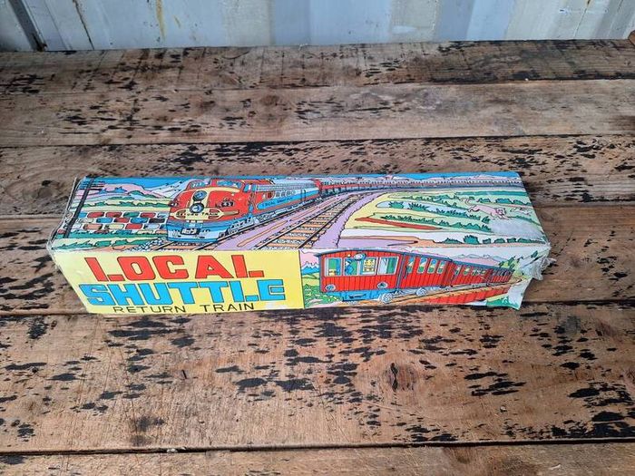 Vintage Local Shuttle Tin Toy Train Set