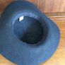 Vintage Wool Ladies Black Broad Rim Hat Image 2