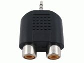 New 3.5 mm stereo Jack to 2 RCA Cinch Socket Audio Adapter