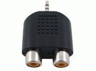main image for ad New 3.5 mm stereo Jack to 2 RCA Cinch Socket Audio Adapter