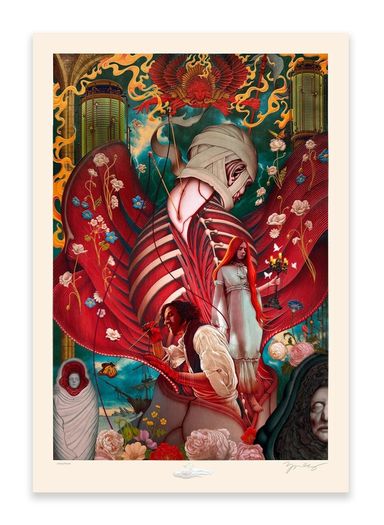 James Jean Frankenstein Signed and Embossed Movie Poster Guillermo Del Toro Art Print #/1337