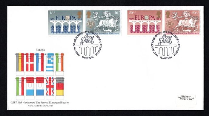1984 Great Britain Europa Commemorative Stamps Royal Mail Addressed First Day Cover (FDC)