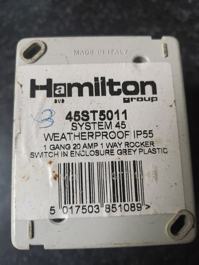 Hamilton light switch weatherproof