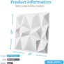 Decorative 3D Wall Panels in Diamond Design,30x30cm Matt White 33 Pack (FREE POSTAGE) Image 5