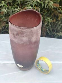 Stunning 12" Hand Blown Glass Vase