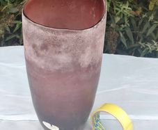 Stunning 12" Hand Blown Glass Vase