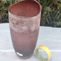 Stunning 12" Hand Blown Glass Vase