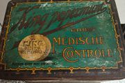 Vintage large Dutch Peppermint tin, "King Peppermunt" early 1900s lithograph tin