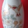 Crackle Glaze Vase   Humming Bird Sucking Nectar  11inches Image 6