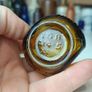 488 - Set of 2 Vintage Brown Amber Glass Cork Top Collectible Decorative Bovril Bottles Image 8