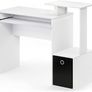 NEW SALE | Multipurpose Home Office Computer Writing Desk, Computer Desk, Study Desk, w/Bin, White/Black, 100.1 (W) x 86.6 (H) x 39.9 (D) cm Image 3