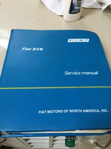 Fiat X1/9 Factory Service Manual