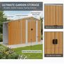 Wooden effect metal garden shed free delivery Image 3