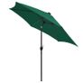 Parasol with LED Lights and Aluminium Pole 300 cm Green Image 4