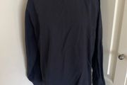 Muji size 12 black cotton top with ribbed cuff