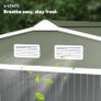 9 x 6ft Metal Garden Shed, Outdoor Storage Tool House with Ventilation Slots, Foundation Kit and Lockable Double Doors, Light Green Image 8