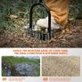 Lawn Aerator Tool, Lawn Aerator with 15 Iron Spikes, Automatic Leaf and Dirt Cleaning with Spring-Loaded Design, Metal Manual Aerator for Loosening Soil Aerating Patio, Yard, Garden Image 7
