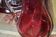 Beautiful Cranberry Glass Jug in Good Condition no chips or cracks Postage Available,