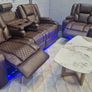 Electric Real Leather Orlando Recliner Sofa Set Image 10