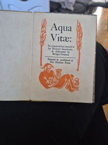 Aqua Vitae Dolmen press 1956