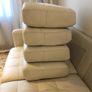 IKEA Landskrona two beige leather three-seat sofas Image 10